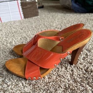 Michael Kors Orange Heeled Sandals